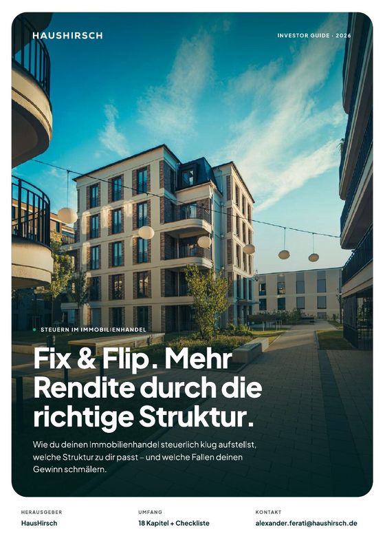 Titelseite des Fix-&amp;-Flip-Playbooks